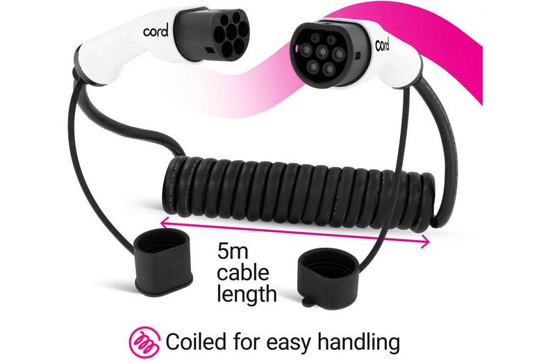 Cord Coiled Charging Cable 5 metre 380V 32A 22KW Cord Coiled Charging Cable 5 metre 380V 32A 22KW