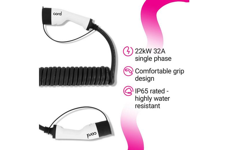 Cord Coiled Charging Cable 5 metre 380V 32A 22KW Cord Coiled Charging Cable 5 metre 380V 32A 22KW