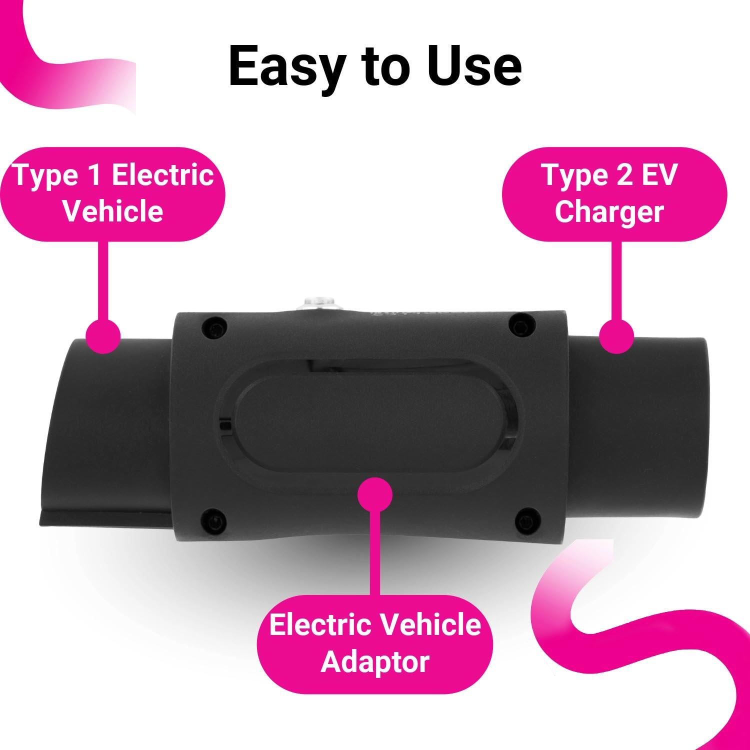 Cord Type 2 to Type 1 Adaptor - 7.4kW