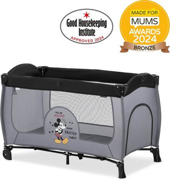 Sleep N Play Center Travel Cot - Mickey Mouse Grey