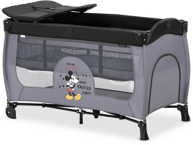 Sleep N Play Center Travel Cot - Mickey Mouse Grey
