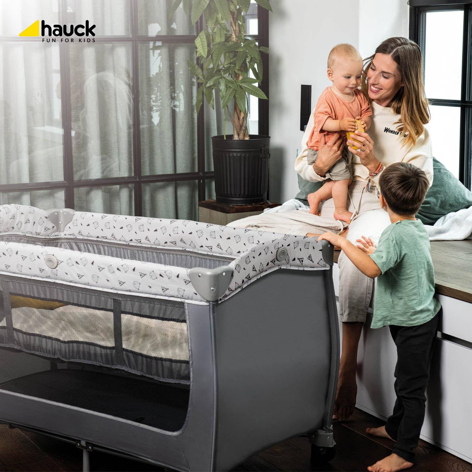 hauck Sleep N Play Center Travel Cot - Mickey Mouse Grey