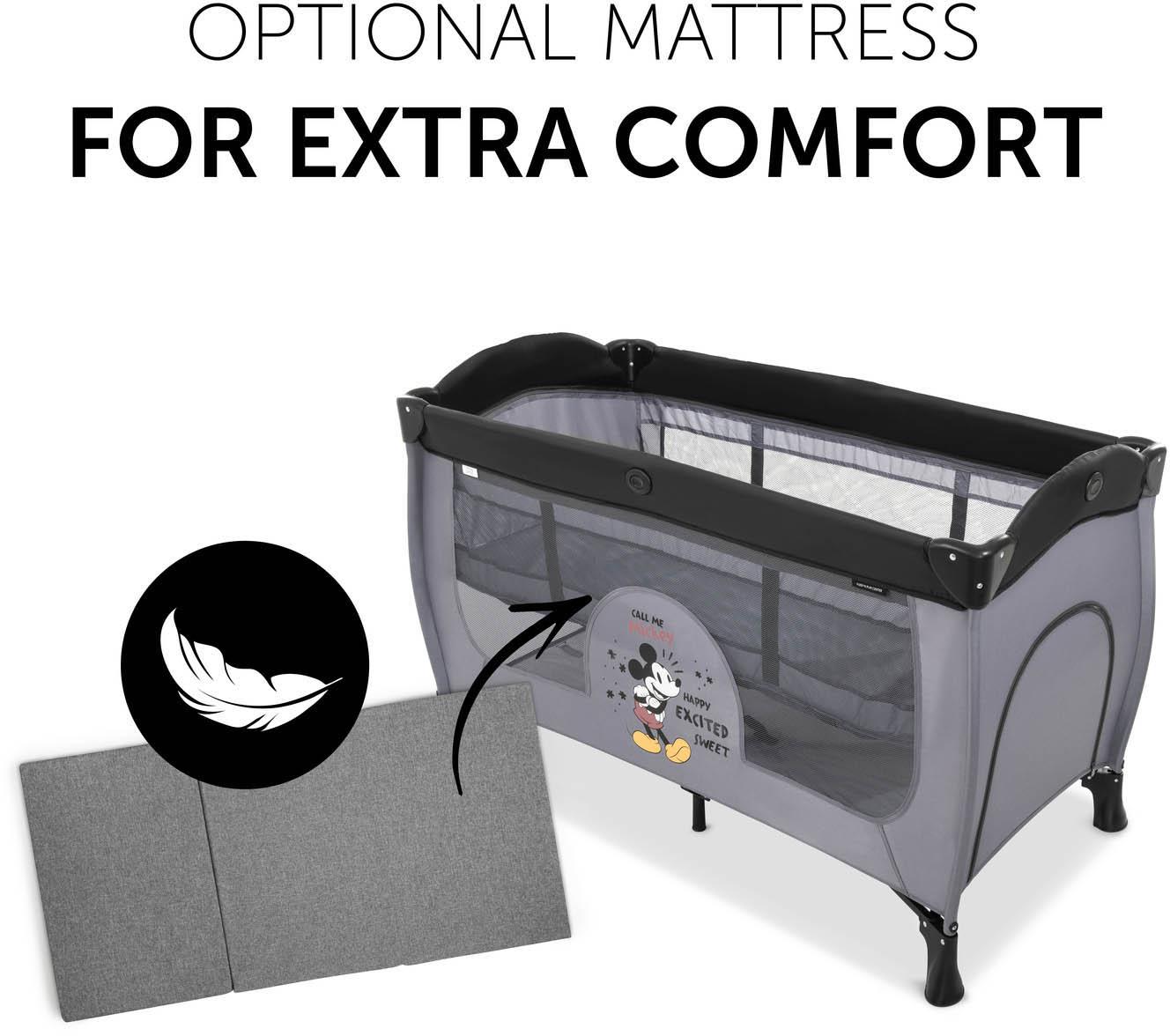 hauck Sleep N Play Center Travel Cot - Mickey Mouse Grey