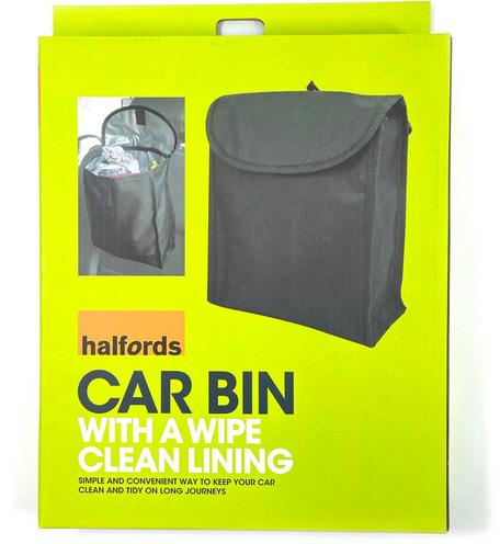 Halfords Car Bin with Waterproof Lining