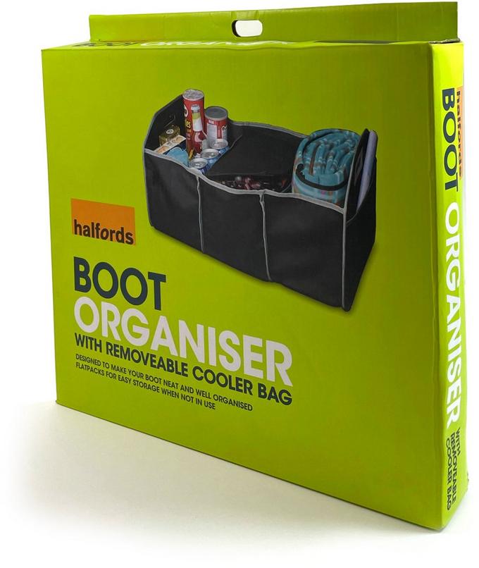Halfords Car Boot Organiser - Heavy Duty Foldable Tidy Pocket Storage -  Maskura - Get Trendy, Get Fit
