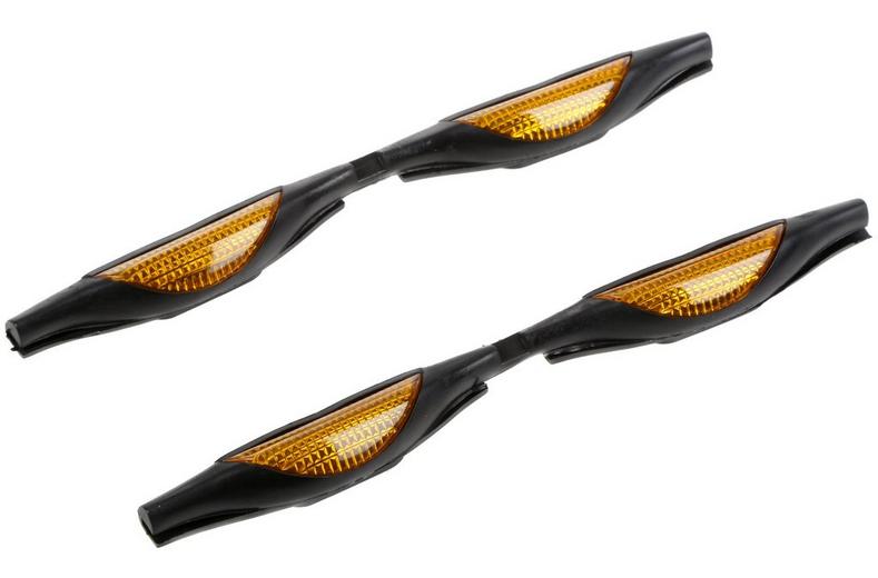 2 X Car Door Edge Protectors With Red Reflectors - Scratch Prevention & Safety Guards By PSO