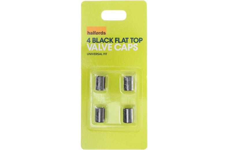 Halfords Flat Black Valve Caps Halfords Flat Black Valve Caps