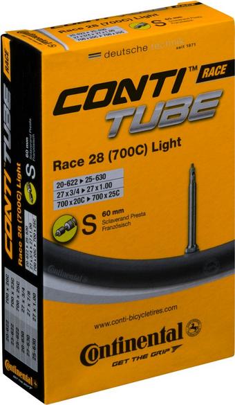 Continental Race 28 Light 700c Presta Inner Tube, 60mm Valve