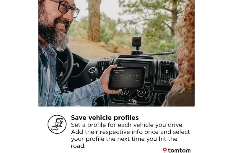 TomTom GO Camper Max 2nd Gen Campervan and Caravan Sat Nav TomTom GO Camper Max 2nd Gen Campervan and Caravan Sat Nav