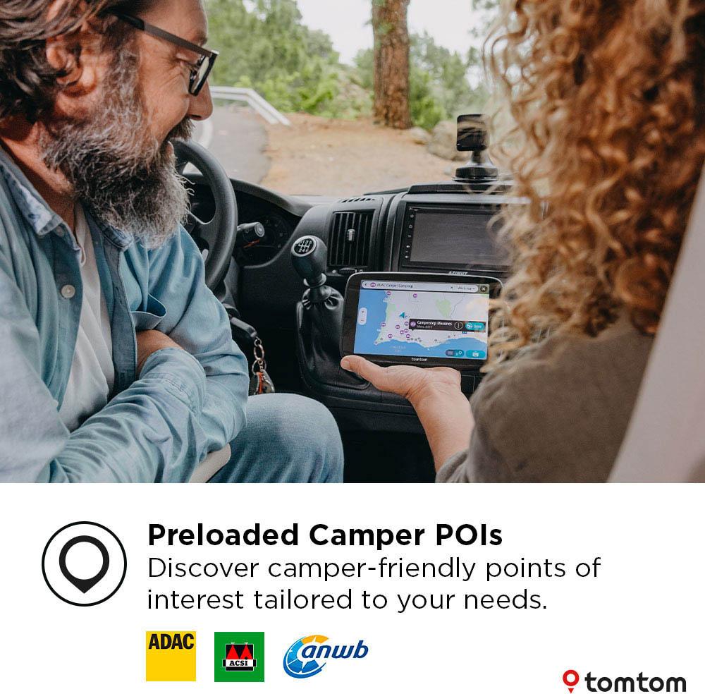 TomTom GO Camper Max 2nd Gen Premium Pack Campervan and Caravan Sat Nav