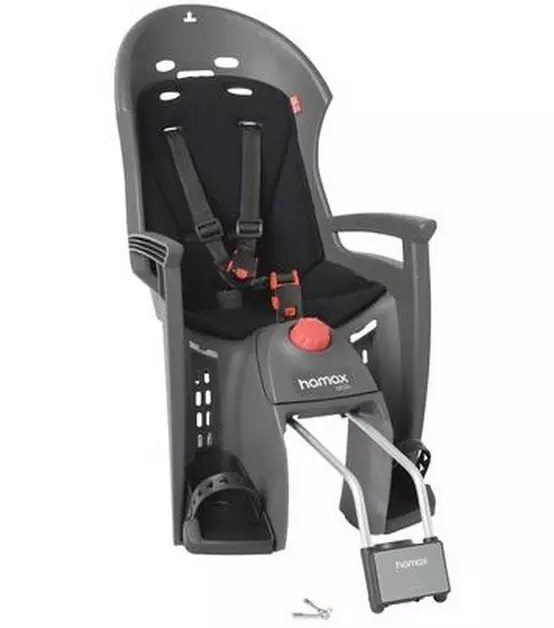 Hamax Siesta Child Bike Seat Grey Black Halfords UK