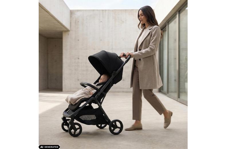 Red Kite Push Me Astro Stroller - Black Red Kite Push Me Astro Stroller - Black