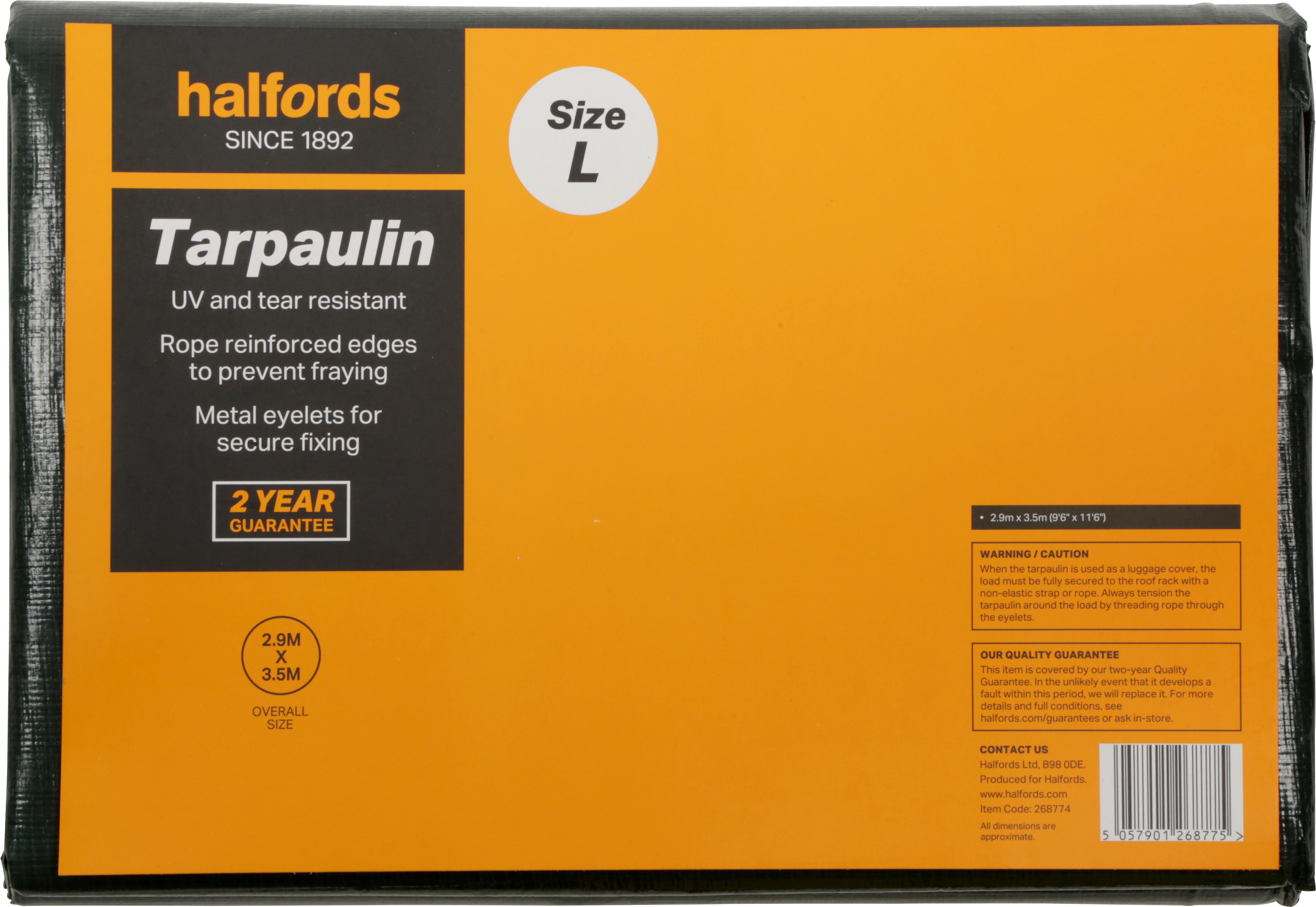 Halfords Tarpaulin Large 2019