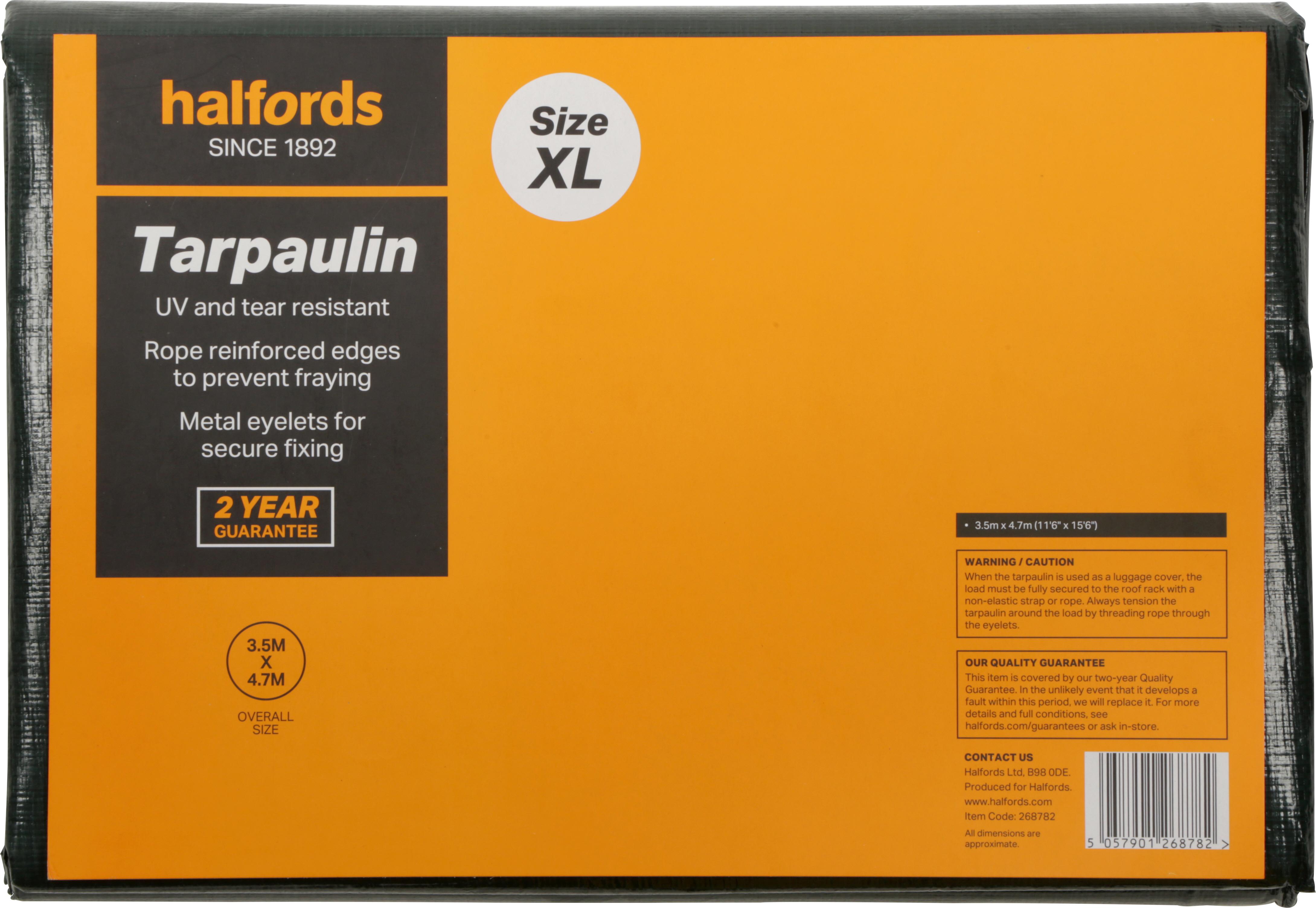 Halfords Tarpaulin Extra Large 2019