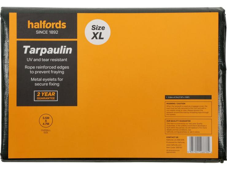 Halfords Tarpaulin Extra Large 2019