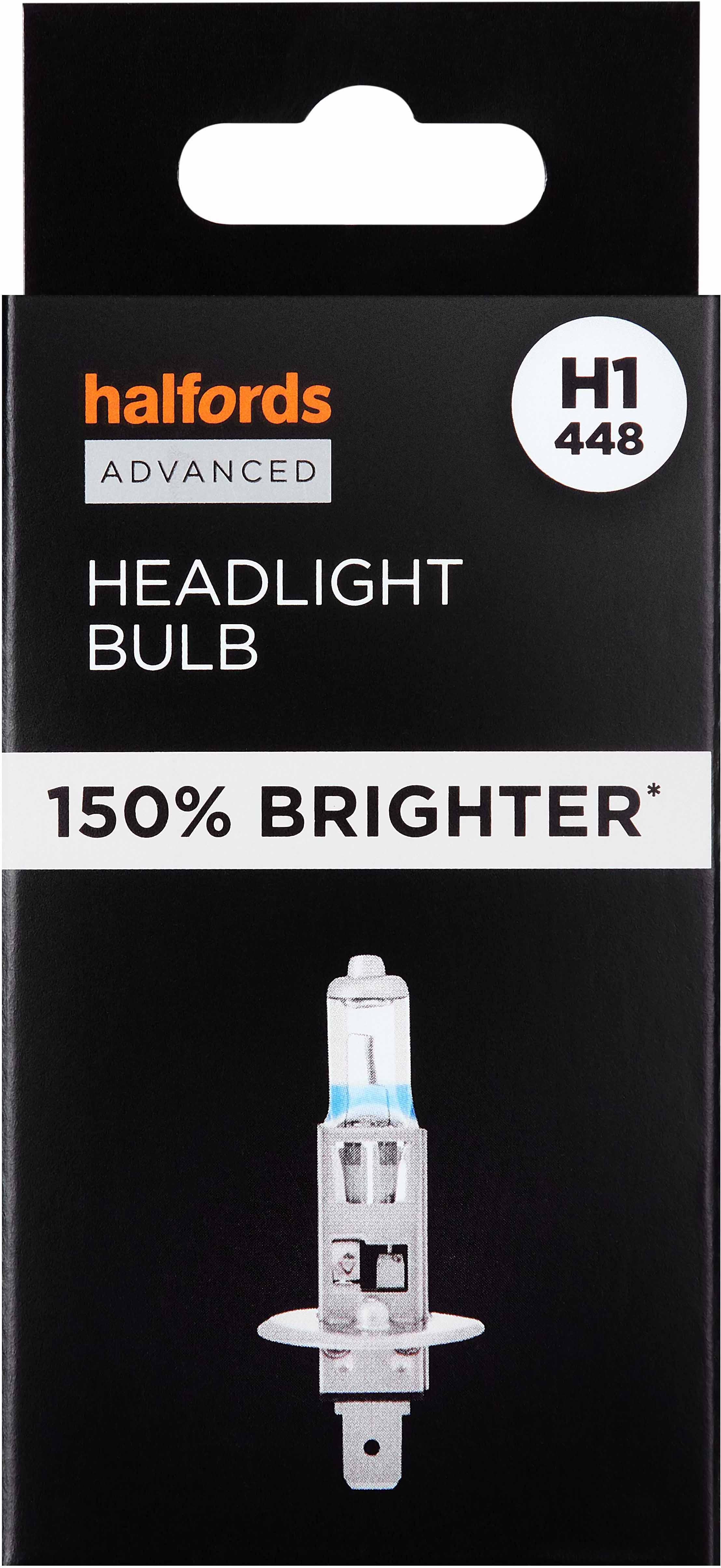 H1 448 Car Headlight Bulb Halfords Advanced Up To +150 Percent Single Pack