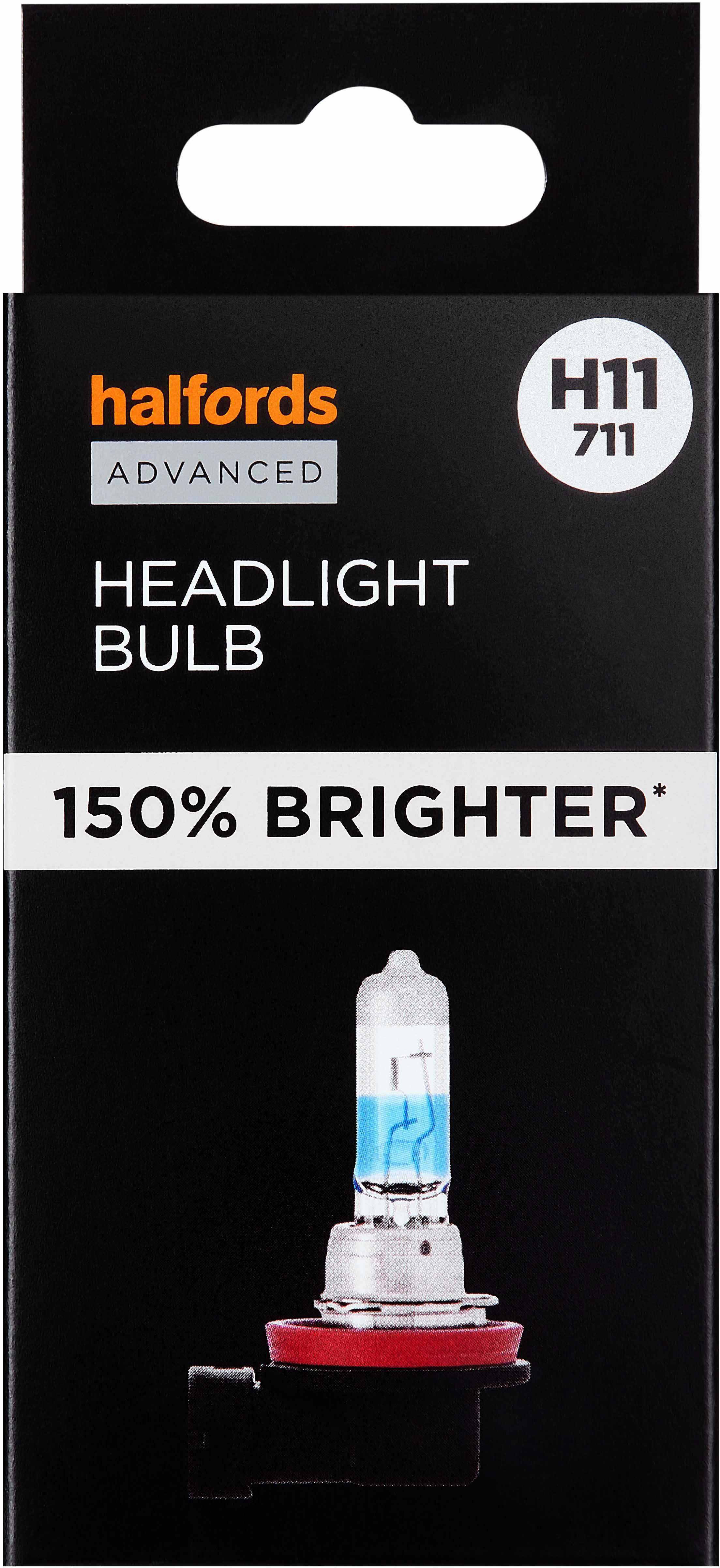 H11 711 Car Headlight Bulb Halfords Advanced Up To +150 Percent Single Pack