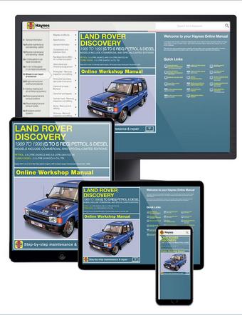 Haynes Online Manual Land Rover Discovery 1989-98 - 14 Days