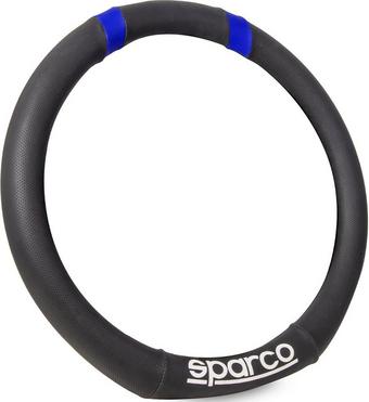 Sparco Flat Base Steering Wheel Cover - Black/Blue