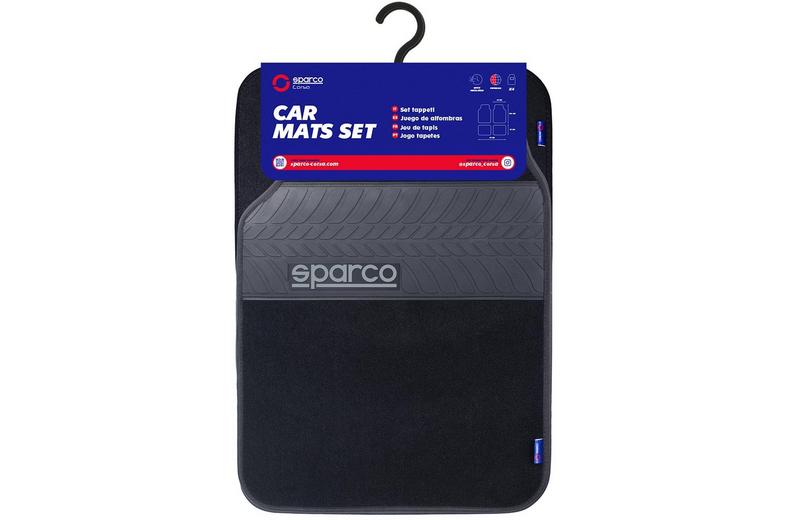 Sparco PVC Car Mat Set - Black Sparco PVC Car Mat Set - Black