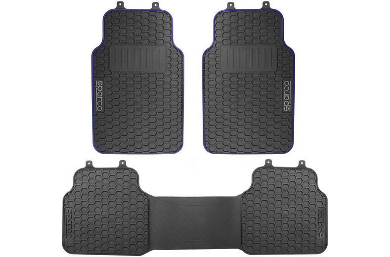 Sparco PVC Car Mat - Black/Blue Sparco PVC Car Mat - Black/Blue