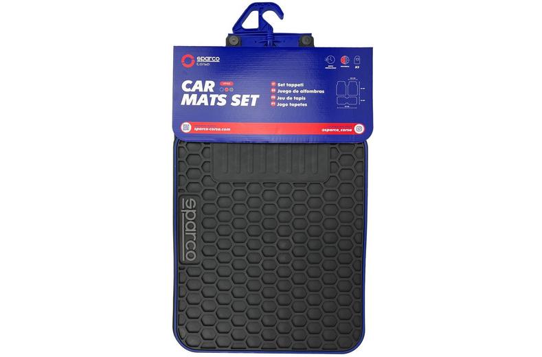 Sparco PVC Car Mat - Black/Blue Sparco PVC Car Mat - Black/Blue