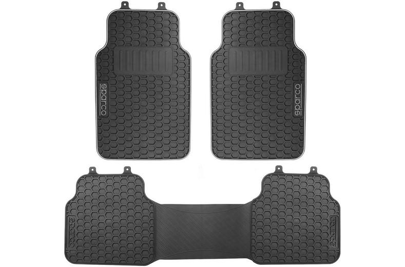Sparco PVC Car Mat - Black/Grey Sparco PVC Car Mat - Black/Grey