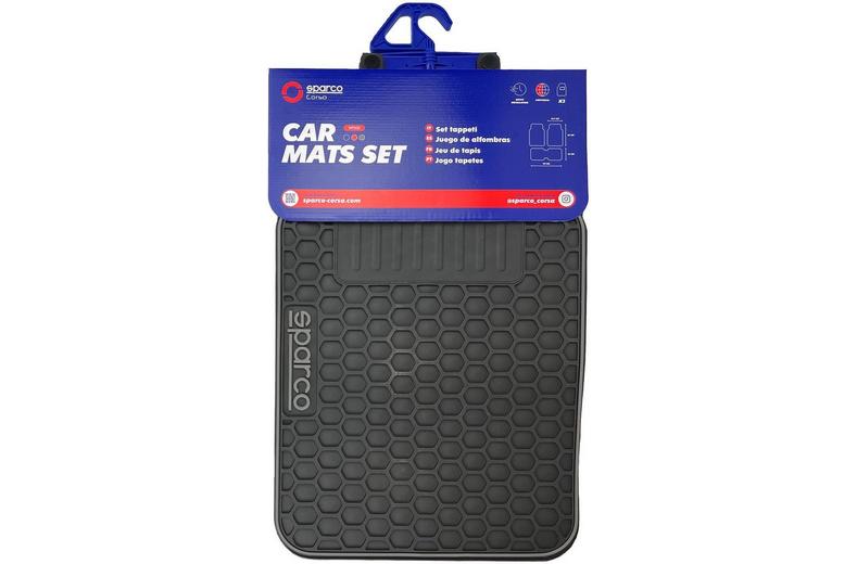 Sparco PVC Car Mat - Black/Grey Sparco PVC Car Mat - Black/Grey
