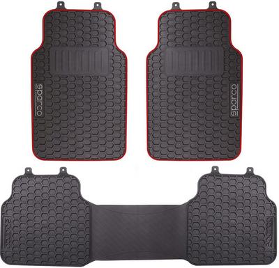 Sparco PVC Car Mat - Black/Red Sparco PVC Car Mat - Black/Red