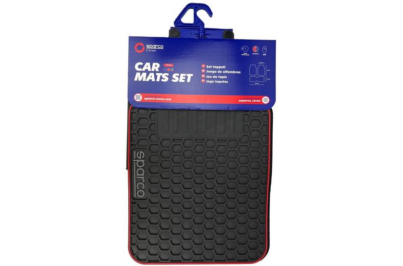 Sparco PVC Car Mat - Black/Red Sparco PVC Car Mat - Black/Red