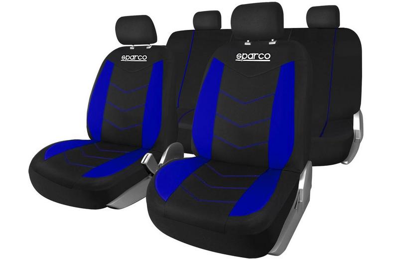 Seat Cover Black/Blue Polyester Seat Cover Black/Blue Polyester