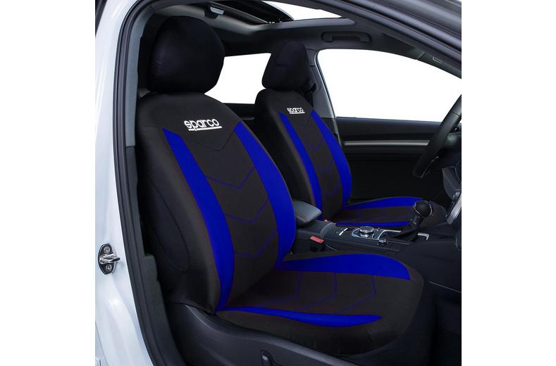 Seat Cover Black/Blue Polyester Seat Cover Black/Blue Polyester