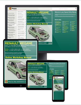 Haynes Online Manual Renault Megane 2002-08 - 1 Year