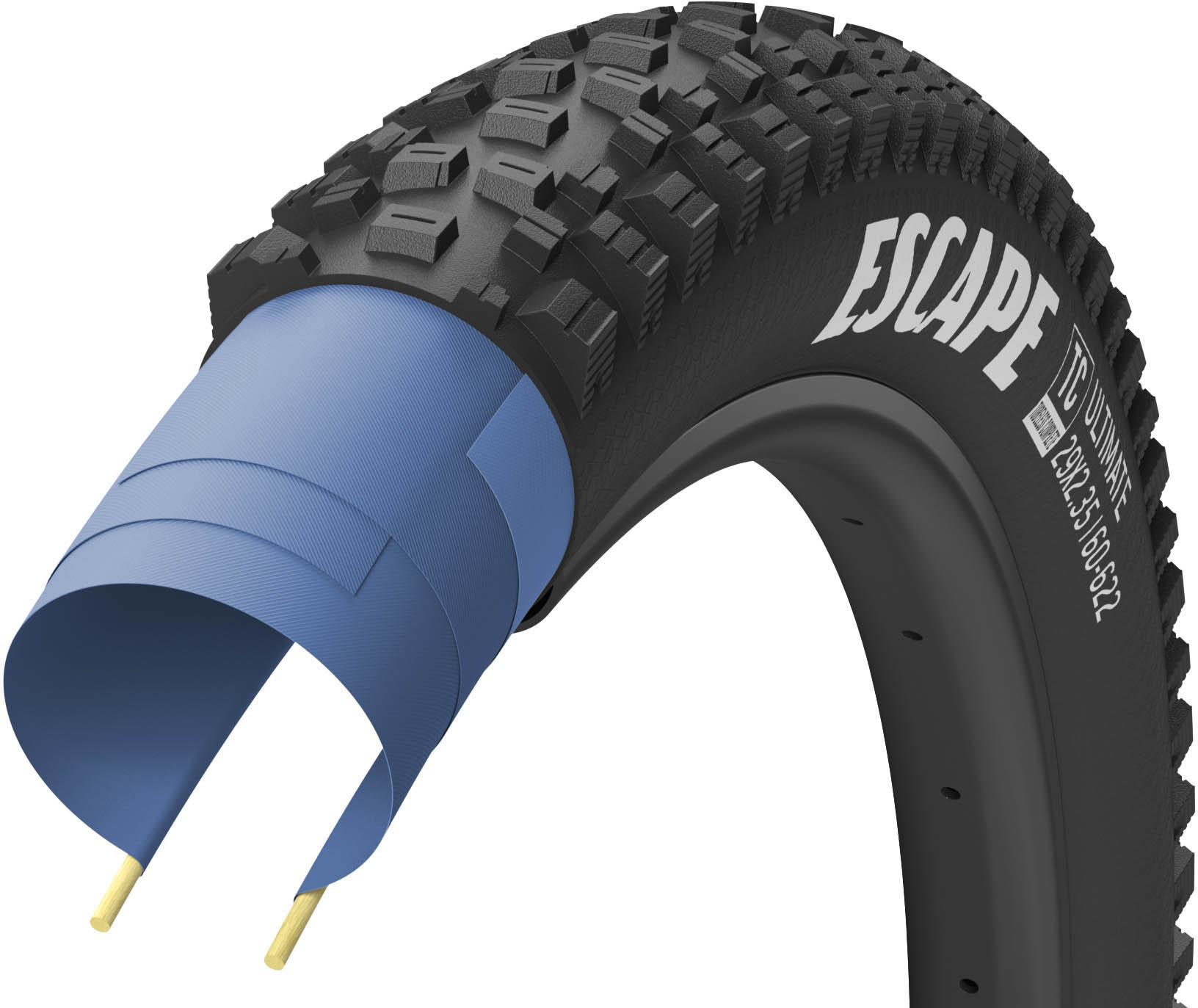 Goodyear Escape Tubeless Complete MTB Tyre, Black 27.5x2.60"