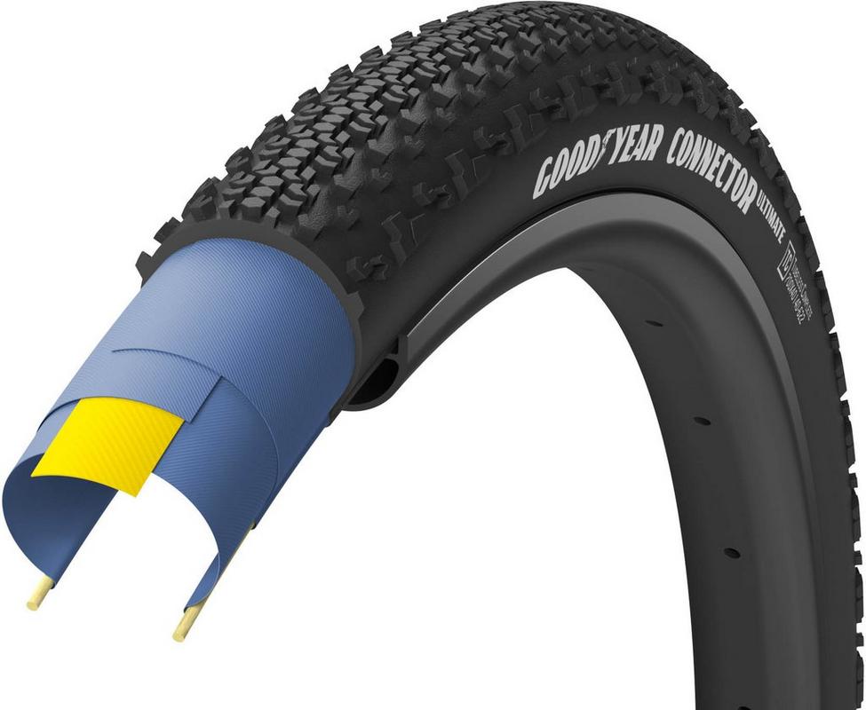 Halfords GoodYear Goodyear Connector Tubeless Complete Gravel Tyre, Black 700X45C | Extra 8% off for BC Members