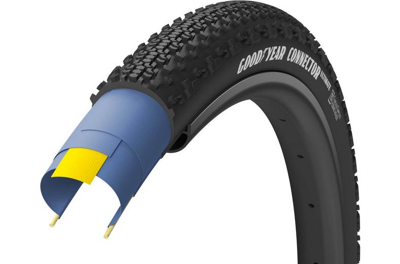 Goodyear Connector Tubeless Complete Gravel Tyre, Black 700x35c Goodyear Connector Tubeless Complete Gravel Tyre, Black 700x35c