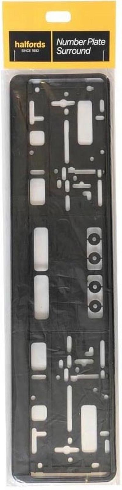 Halfords Black Number Plate Backing Frame Halfords Black Number Plate Backing Frame