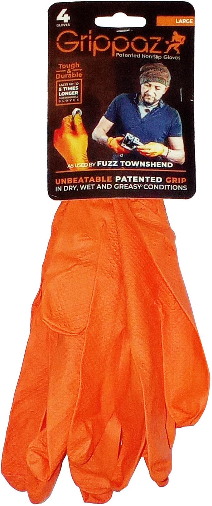 Fuzz Brand Nitrile Glove Orange L Halfords UK