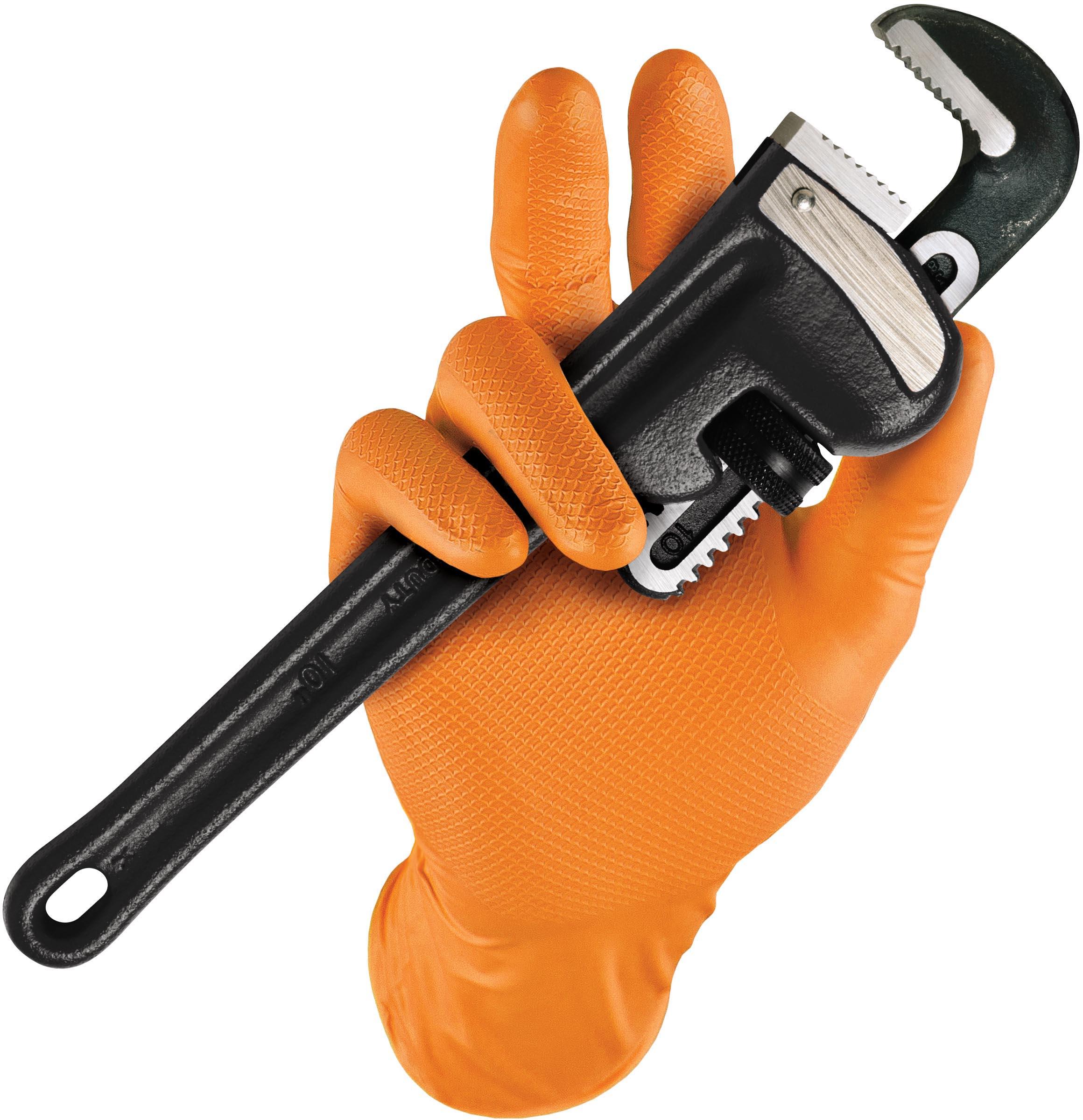 Fuzz Brand Nitrile Glove Orange L