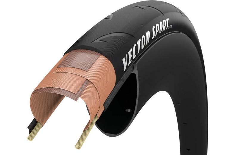Goodyear Vector Sport Clincher Tyre, Black 700x25c Goodyear Vector Sport Clincher Tyre, Black 700x25c