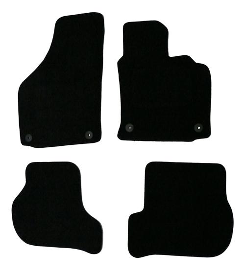 Halfords (Ss2005) Vw Golf 5 Car Mats (07On/Round Clips) Blk