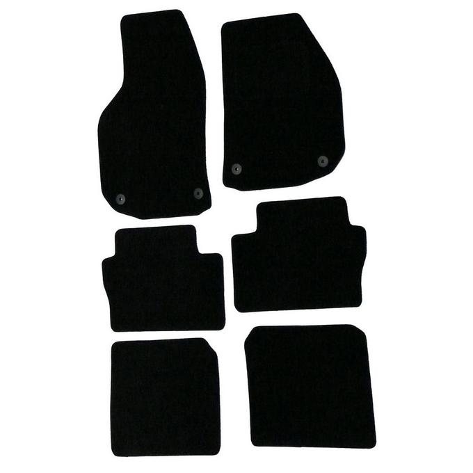 Perfect Fit Black Carpet Car Floor Mats for Vauxhall Zafira 05-11 with Heel Pad 