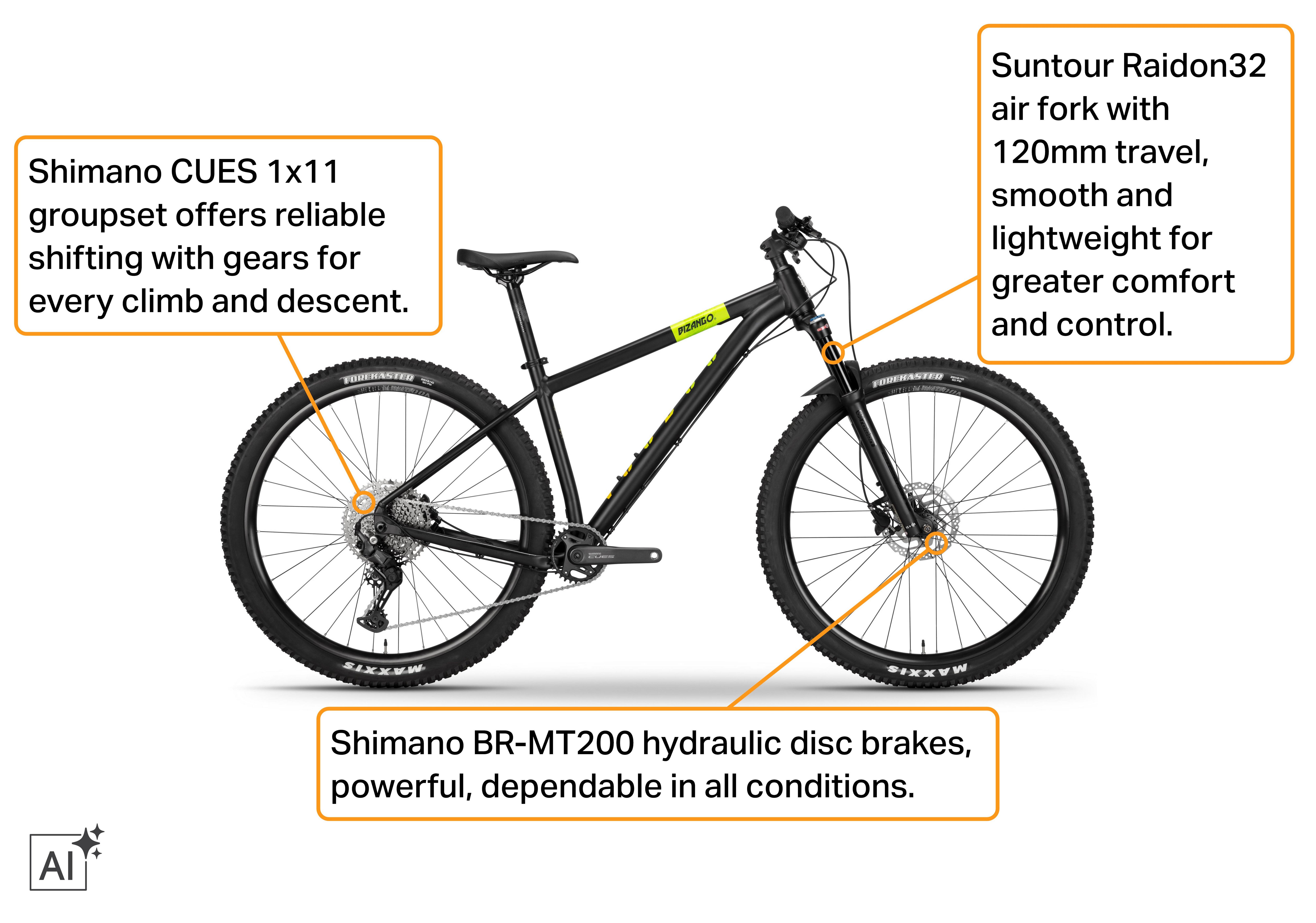 Voodoo Bizango Mountain Bike - S, M, L, XL Frames