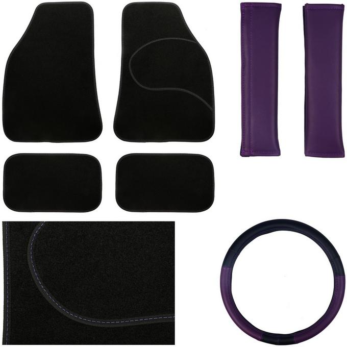 Purple car clearance mats