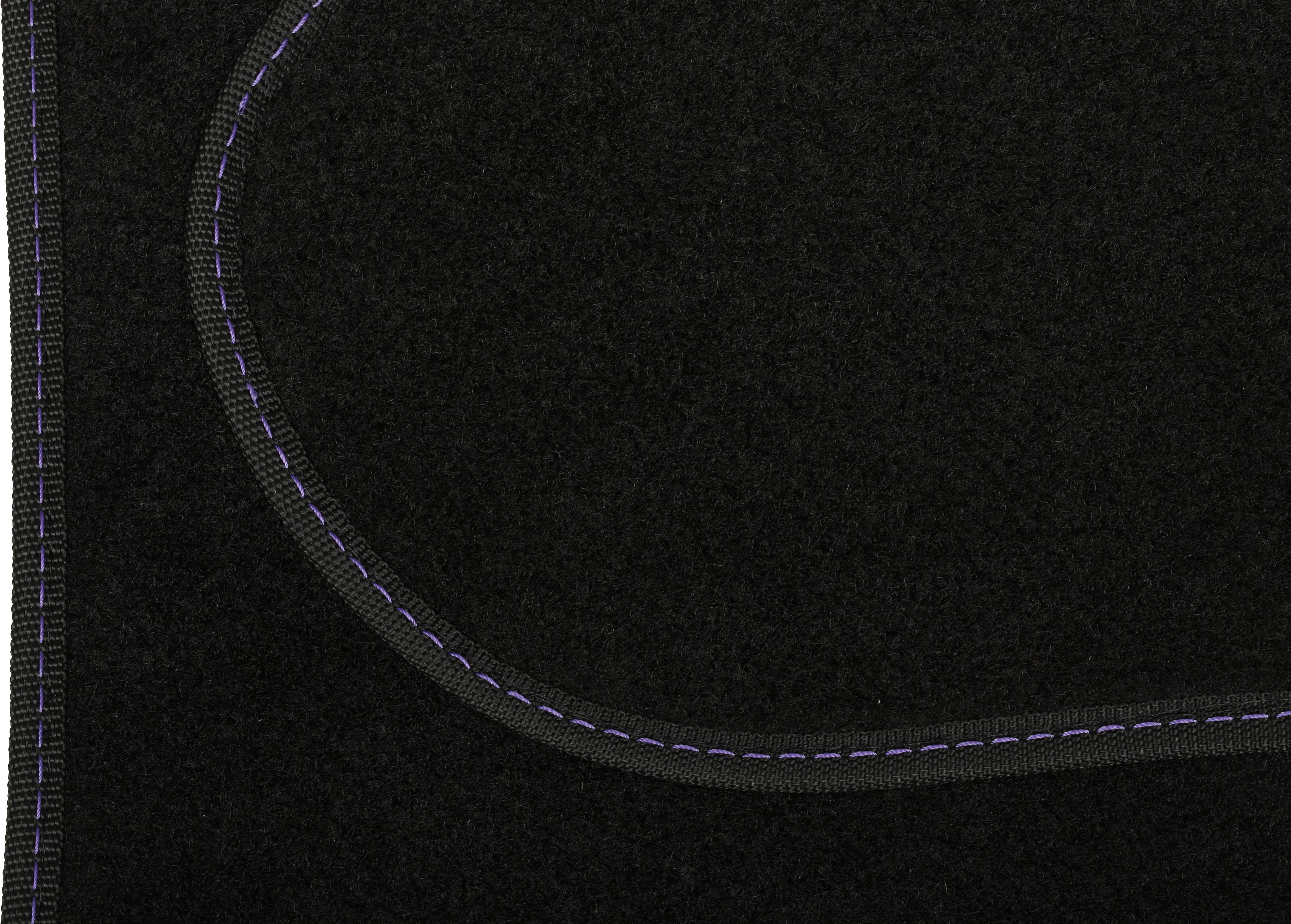 Halfords Carpet Car Mats Purple Trim
