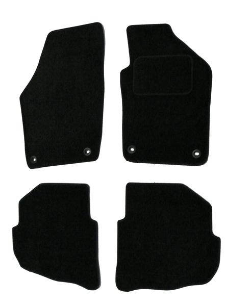 Halfords Advanced Fully Tailored Black Car Mats For Vw Polo Mk4 04-09 With Oval Fixing Clips