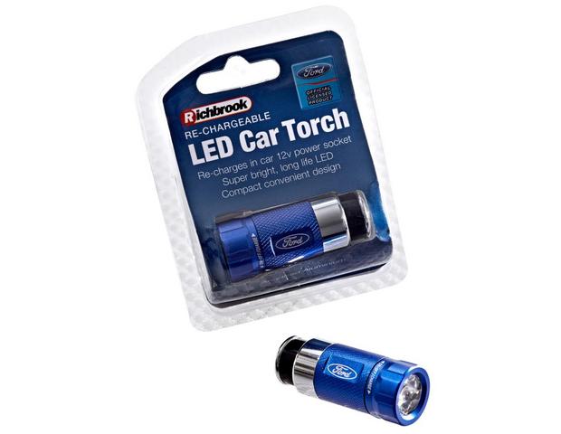 Richbrook 'Licensed' Ford Blue Anodised Aluminium In-Car Rechargeable Torch 
