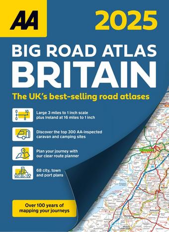 AA Big Road Atlas Britain 2025 Spiral | Halfords UK