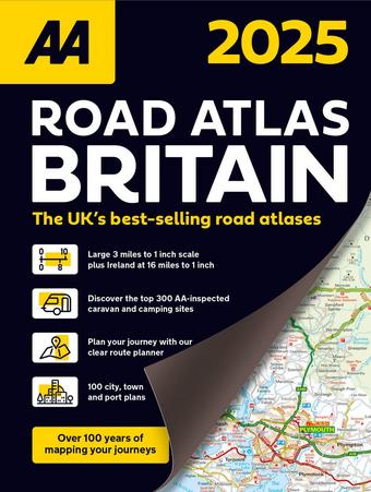 AA Road Atlas Britain 2025 Spiral