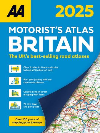 AA Motorists Atlas Britain 2025 Spiral